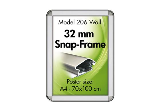 9405580   Plakatramme Snap Rondo 32 mm aluminium 